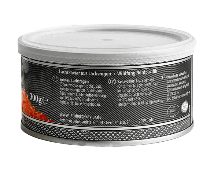 Лососевая красная икра горбуши 300 г Lemberg Platinum (кошерная)