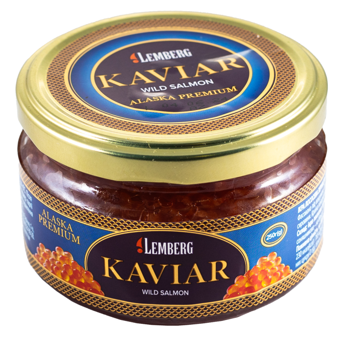 Лососевая красная икра горбуши 250 г Lemberg Alaska Premium (кошерная)