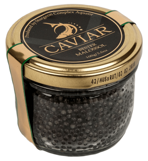 Черная осетровая икра Бестера 100 г Aquatir Bester Malossol