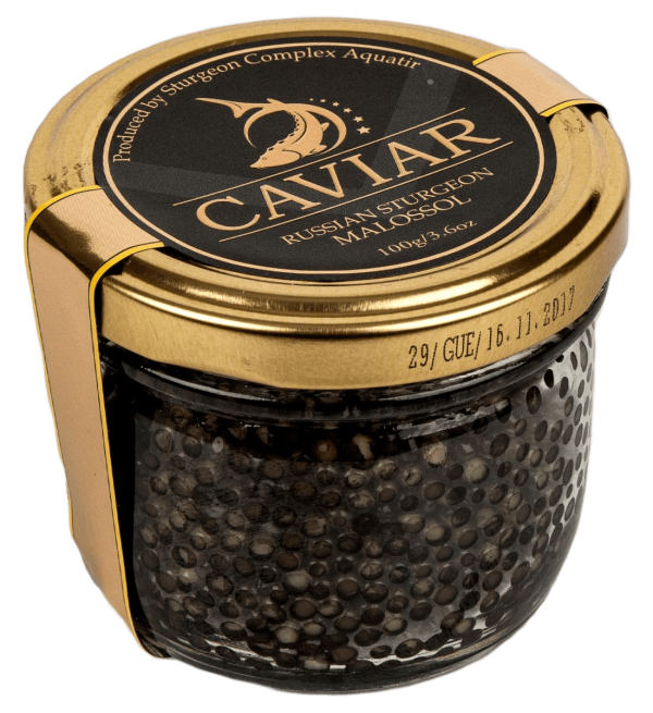 Черная осетровая икра Русского Осетра 100 г Aquatir Russian Sturgeon