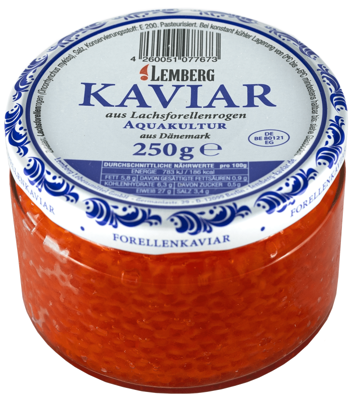 Лососевая красная икра форели 250 г Lemberg (кошерная)