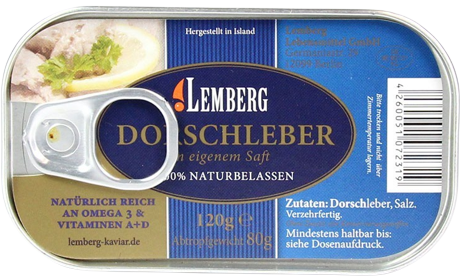 Печень трески 120 г Lemberg Dorschleber